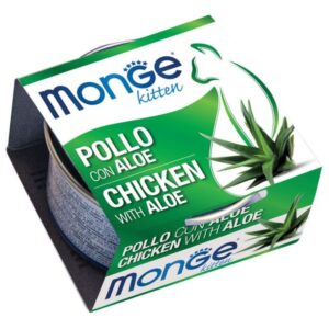 Monge 貓罐頭 清新鮮果系列 幼貓配方 雞肉蘆薈 80g (MO3352)