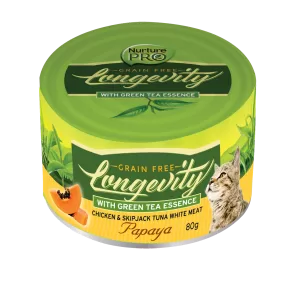 Nurture Pro - Lysine木瓜益腸主食罐 (雞肉+吞拿魚) 80g