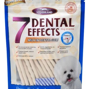 VegeBrand - 7重趣味扭扭棒 牛奶薄荷趣味 潔齒棒 160g (藍袋)