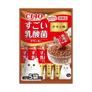 Ciao - 勁量乳酸菌夾心乾糧 雞肉味貓糧 (22g x5)