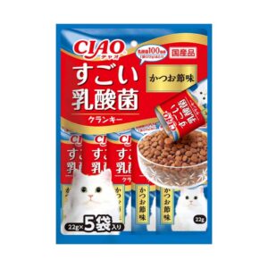 Ciao - 勁量乳酸菌夾心乾糧 鰹魚節貓糧 (22g x5)
