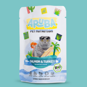 Aruba 有機三文魚火雞配小白菜和薑黃貓鮮食包 70g