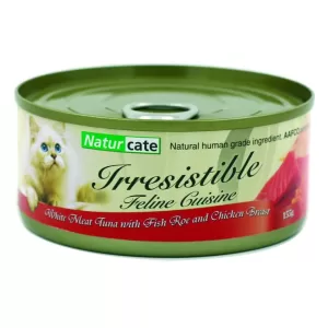 Naturcate 白肉吞拿魚 + 魚子 + 雞肉 155g