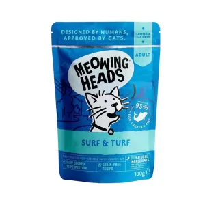 Meowing Heads-貓濕糧包 - 沙甸吞拿魚,雞,牛-100g