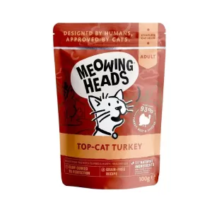 Meowing Heads-貓濕糧包 - 火雞,雞,牛-100g