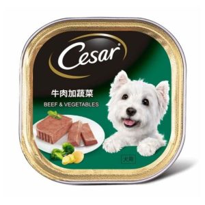 Cesar西莎-狗濕糧 - 純鮮肉系列 - 牛肉,蔬菜-100g