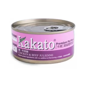 Kakato -罐頭- 雞+牛肉絲 Chicken & Beef Julienne (Dogs & Cats) Canned
