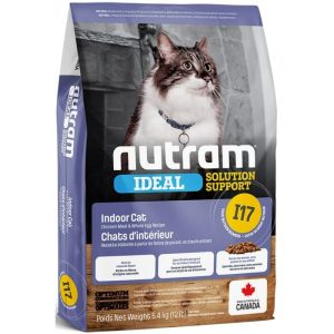 Nutram 加拿大紐頓-貓乾糧 - I17-室內控制掉毛配方-(2KG-5.4KG)