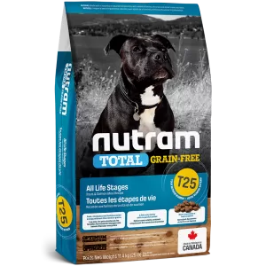 Nutram加拿大紐頓-狗乾糧-T25 無穀物 - 三文魚和鱒魚配方-(2KG-11.4KG)