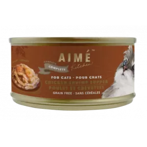 AIME KITCHEN-殿堂主食系列 - 無穀物均衡-貓罐 - 幼滑雞肉鮮蝦-75G