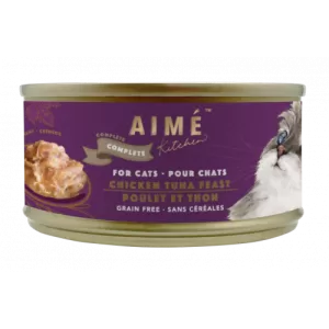 AIME KITCHEN 殿堂主食系列 - 無穀物均衡-貓罐 - 滑雞蒸吞拿魚塊-75G