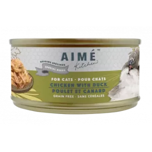 AIME KITCHEN-殿堂主食系列 - 無穀物獨特營養-貓罐 - 頂級雞皇燴鮮鴨肉-75G