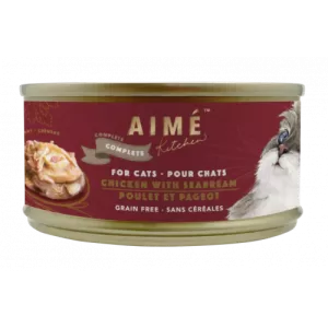 AIME KITCHEN-殿堂主食系列 - 無穀物均衡-貓罐 - 汁煮滑雞配鯛魚肉-75G